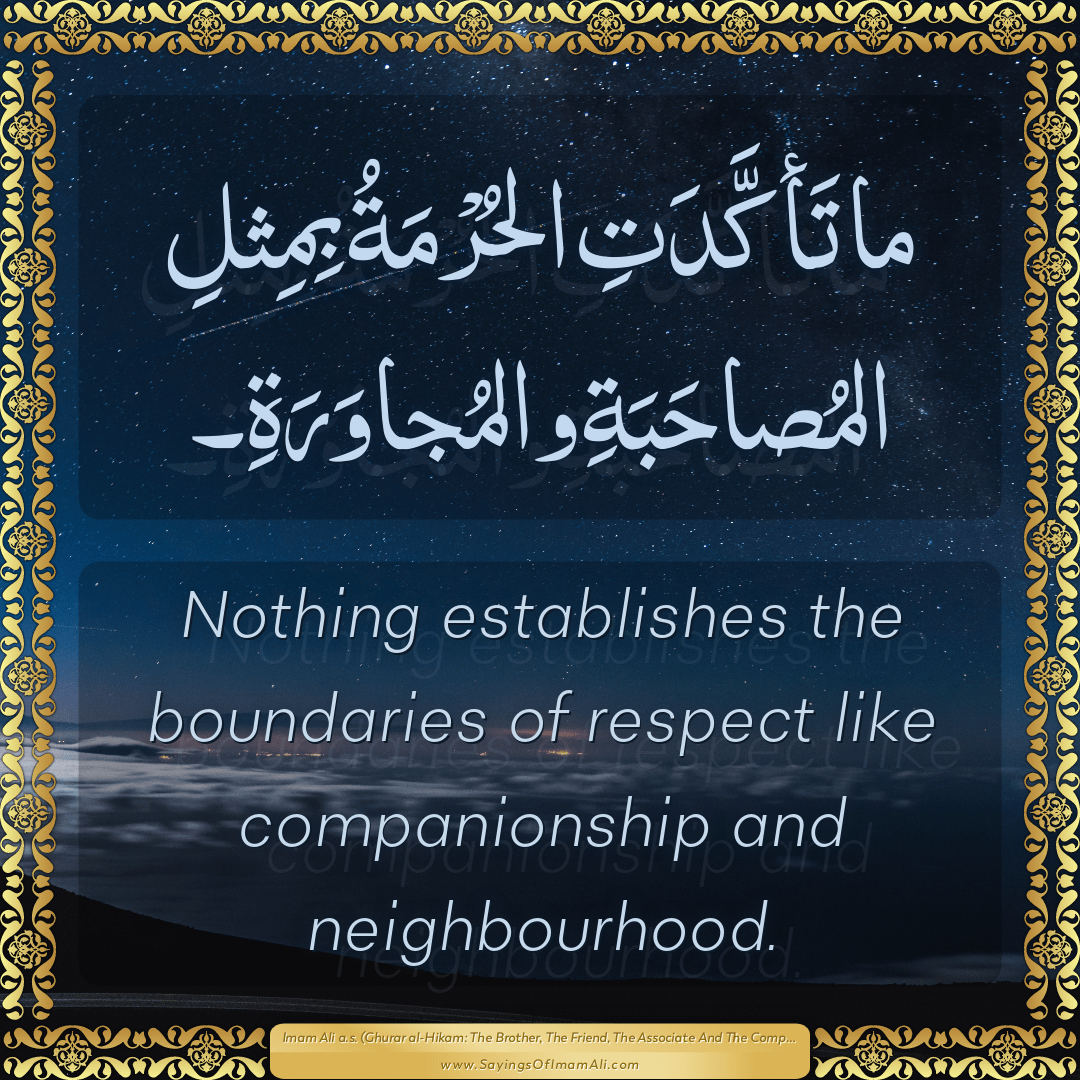 Nothing establishes the boundaries of respect like companionship and...